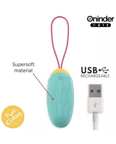 ONINDER CUTE - ŒUF VIBRO-ROTATIF EN SILICONE AVEC PIERRE PRÉCIEUSE - APPLICATION GRATUITE DANS LE MONDE ENTIER