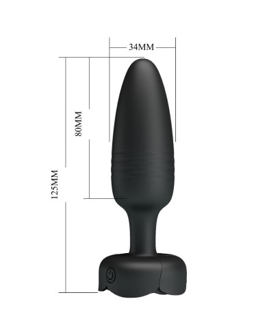 PRETTY LOVE - TARION PLUG ANAL AVEC LUMIÈRE LED NOIR 12,5 CM