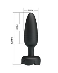PRETTY LOVE - TARION PLUG ANAL AVEC LUMIÈRE LED NOIR 12,5 CM