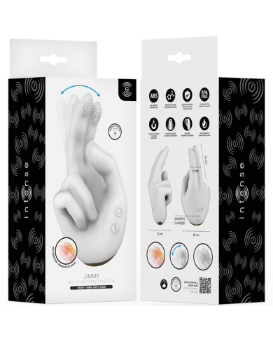 INTENSE - JIMMY STIMULATEUR MULTIFONCTION EN FORME DE MAIN AVEC VIBRATION ET CHALEUR