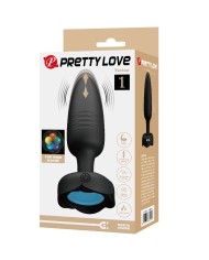 PRETTY LOVE - TARION PLUG ANAL AVEC LUMIÈRE LED NOIR 12,5 CM