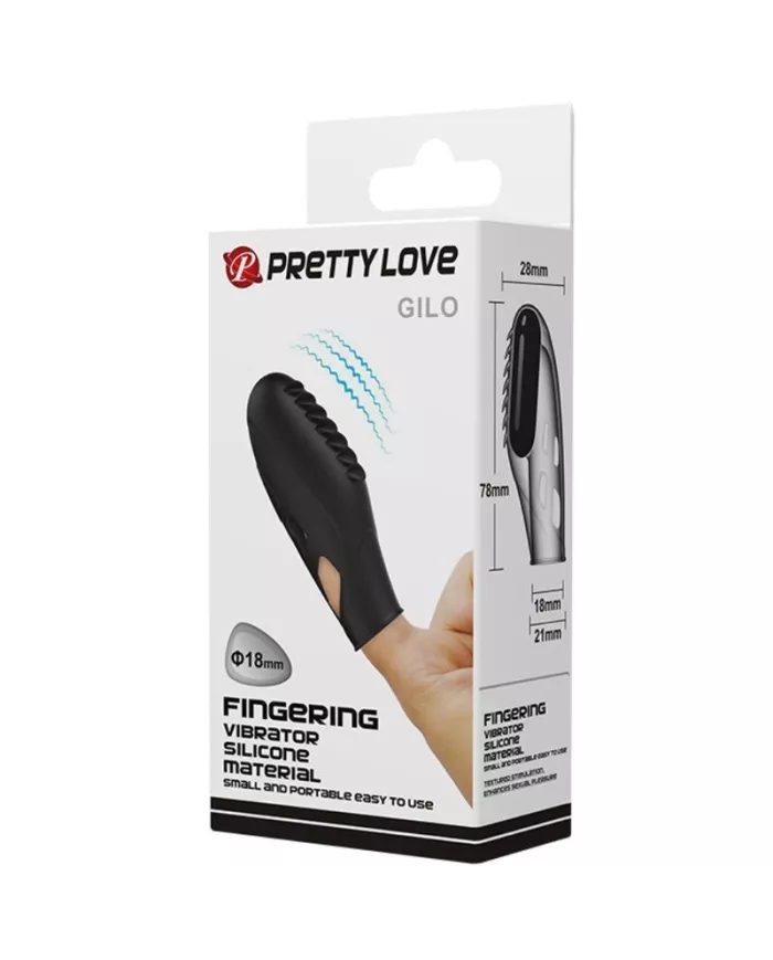 PRETTY LOVE - VIBRATEUR DOIGT EN SILICONE GILO NOIR PRETTY LOVE - VIBRATEUR DOIGT EN SILICONE GILO NOIR