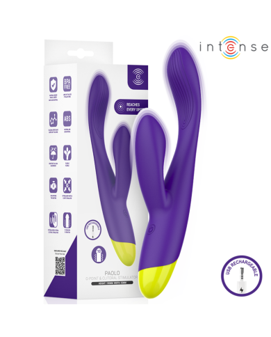 INTENSE - STIMULATEUR LAPIN RECHARGEABLE PAOLO POUR LE POINT G ET LE CLITORIS