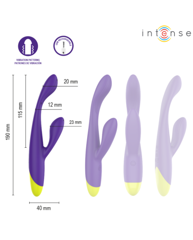 INTENSE - STIMULATEUR LAPIN RECHARGEABLE PAOLO POUR LE POINT G ET LE CLITORIS