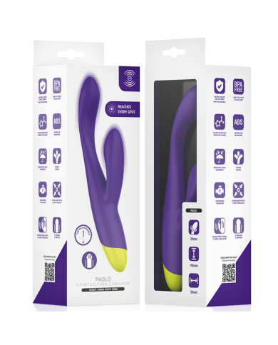 INTENSE - STIMULATEUR LAPIN RECHARGEABLE PAOLO POUR LE POINT G ET LE CLITORIS