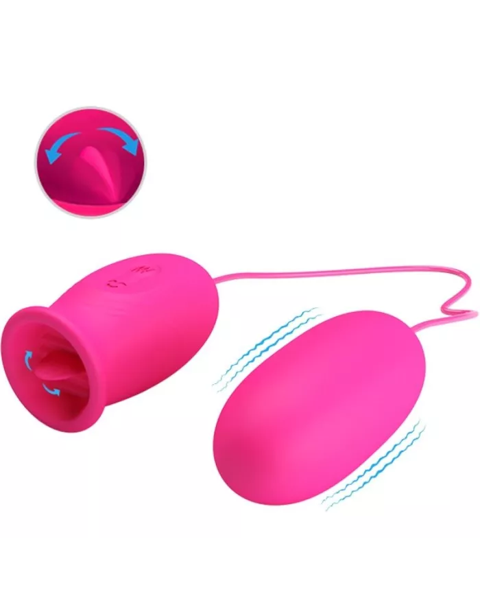 PRETTY LOVE - OEUF VIBRANT DAISY + LANGUE STIMULANTE CLITORIS ROSE
