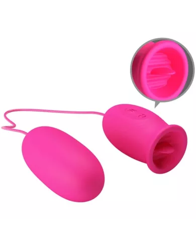 PRETTY LOVE - OEUF VIBRANT DAISY + LANGUE STIMULANTE CLITORIS ROSE