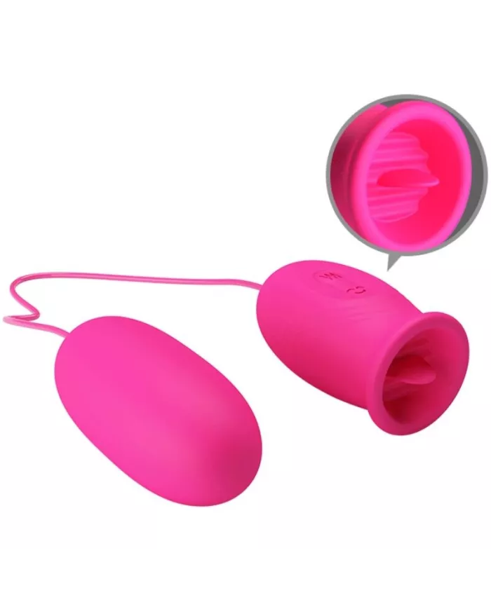 PRETTY LOVE - OEUF VIBRANT DAISY + LANGUE STIMULANTE CLITORIS ROSE