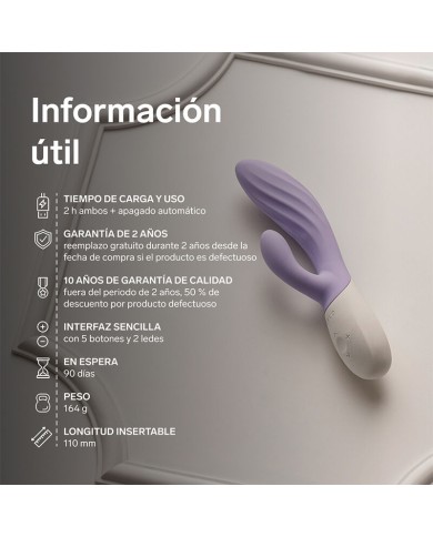 LELO - INA TWIST DOUBLE VIBRATEUR LAPIN POUR LE POINT G ET LE CLITORIS LAVANDE