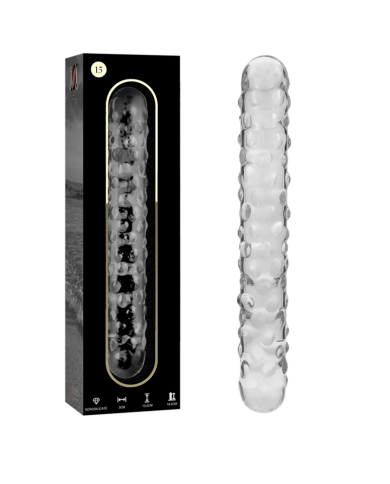 NEBULA SERIES BY IBIZA - MODÈLE 15 GODE EN VERRE BOROSILICATE CLAIR 18.5 CM -O- 3 CM