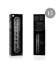 NEBULA SERIES BY IBIZA - MODÈLE 15 GODE EN VERRE BOROSILICATE CLAIR 18.5 CM -O- 3 CM