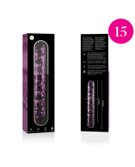 NEBULA SERIES BY IBIZA - MODÈLE 15 GODE EN VERRE BOROSILICATE CLAIR 18.5 CM -O- 3 CM