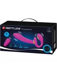 PRETTY LOVE - THUNDERBIRD DOUBLE VIBRATEUR STRAP-ON AVEC TÉLÉCOMMANDE VIOLET PRETTY LOVE - THUNDERBIRD DOUBLE VIBRATEUR STRAP-ON AVEC TÉLÉCOMMANDE VIOLET