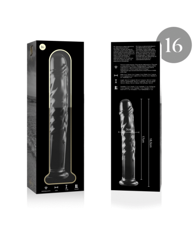 NEBULA SERIES BY IBIZA - MODÈLE 16 GODE EN VERRE BOROSILICATE CLAIR 18.5 CM -O- 3 CM