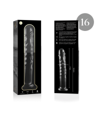 NEBULA SERIES BY IBIZA - MODÈLE 16 GODE EN VERRE BOROSILICATE CLAIR 18.5 CM -O- 3 CM