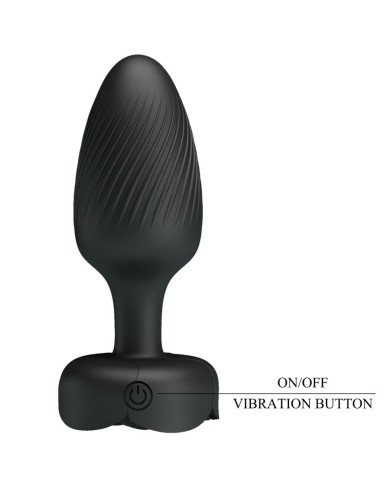 PRETTY LOVE - PLUG ANAL VARIAN AVEC LUMIÈRE LED NOIR 10,8 CM