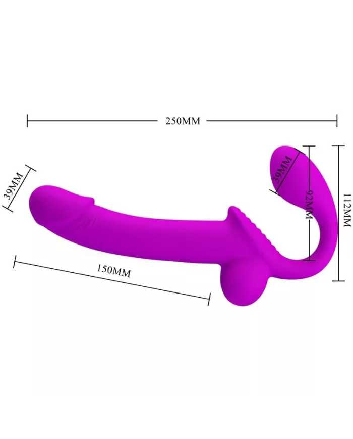 PRETTY LOVE - STIMULATEUR DOUBLE STRAP-ON KELPIE VIOLET PRETTY LOVE - STIMULATEUR DOUBLE STRAP-ON KELPIE VIOLET