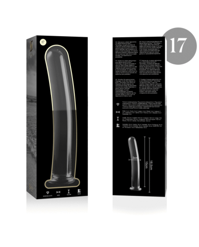 NEBULA SERIES BY IBIZA - MODÈLE 17 GODE EN VERRE BOROSILICATE CLAIR 18.5 CM -O- 3 CM