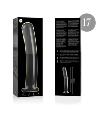 NEBULA SERIES BY IBIZA - MODÈLE 17 GODE EN VERRE BOROSILICATE CLAIR 18.5 CM -O- 3 CM