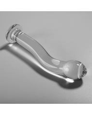 NEBULA SERIES BY IBIZA - MODÈLE 18 GODE EN VERRE BOROSILICATE CLAIR 18.5 CM -O- 3.5 CM