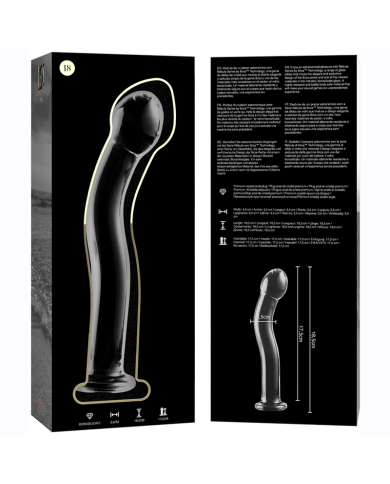 NEBULA SERIES BY IBIZA - MODÈLE 18 GODE EN VERRE BOROSILICATE CLAIR 18.5 CM -O- 3.5 CM