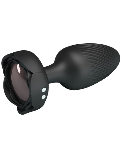 PRETTY LOVE - OSBORN PLUG ANAL AVEC LUMIÈRE LED NOIR 9,8 CM
