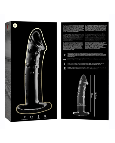 NEBULA SERIES BY IBIZA - MODÈLE 19 GODE EN VERRE BOROSILICATE CLAIR 18.5 CM -O- 4 CM