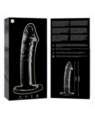 NEBULA SERIES BY IBIZA - MODÈLE 19 GODE EN VERRE BOROSILICATE CLAIR 18.5 CM -O- 4 CM