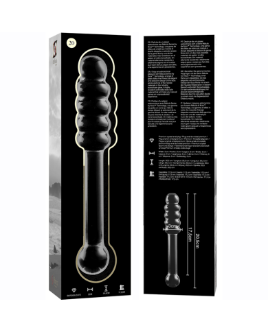 NEBULA SERIES BY IBIZA - MODÈLE 20 GODE EN VERRE BOROSILICATE CLAIR 20.5 CM -O- 3 CM