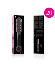 NEBULA SERIES BY IBIZA - MODÈLE 20 GODE EN VERRE BOROSILICATE CLAIR 20.5 CM -O- 3 CM