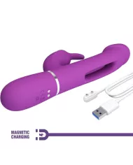 PRETTY LOVE - KAMPAS VIBRATEUR LAPIN MULTIFONCTION 3 EN 1 VIOLET PRETTY LOVE - KAMPAS VIBRATEUR LAPIN MULTIFONCTION 3 EN 1 VIOLET