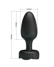 PRETTY LOVE - OSBORN PLUG ANAL AVEC LUMIÈRE LED NOIR 9,8 CM