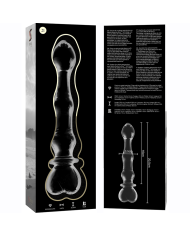 NEBULA SERIES BY IBIZA - MODÈLE 21 GODE EN VERRE BOROSILICATE CLAIR 20.5 CM -O- 3.5 CM