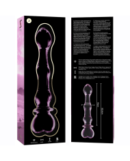 NEBULA SERIES BY IBIZA - MODÈLE 21 GODE EN VERRE BOROSILICATE CLAIR 20.5 CM -O- 3.5 CM