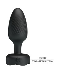 PRETTY LOVE - OSBORN PLUG ANAL AVEC LUMIÈRE LED NOIR 9,8 CM