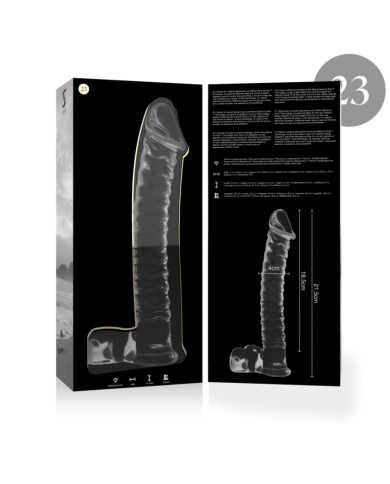 NEBULA SERIES BY IBIZA - MODÈLE 23 GODE EN VERRE BOROSILICATE CLAIR 21.5 CM -O- 4 CM