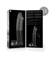 NEBULA SERIES BY IBIZA - MODÈLE 23 GODE EN VERRE BOROSILICATE CLAIR 21.5 CM -O- 4 CM