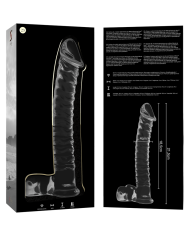 NEBULA SERIES BY IBIZA - MODÈLE 23 GODE EN VERRE BOROSILICATE CLAIR 21.5 CM -O- 4 CM