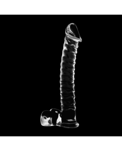 NEBULA SERIES BY IBIZA - MODÈLE 23 GODE EN VERRE BOROSILICATE CLAIR 21.5 CM -O- 4 CM
