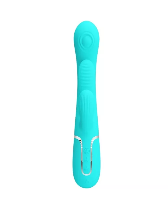 PRETTY LOVE - SHANIA TRIPLE RABBIT VIBRATEUR MULTIFONCTION 3 EN 1 BLEU
