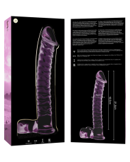 NEBULA SERIES BY IBIZA - MODÈLE 23 GODE EN VERRE BOROSILICATE CLAIR 21.5 CM -O- 4 CM