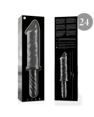 NEBULA SERIES BY IBIZA - MODÈLE 24 GODE EN VERRE BOROSILICATE CLAIR 28.5 CM -O- 5 CM
