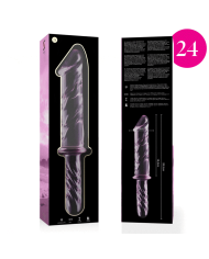 NEBULA SERIES BY IBIZA - MODÈLE 24 GODE EN VERRE BOROSILICATE CLAIR 28.5 CM -O- 5 CM