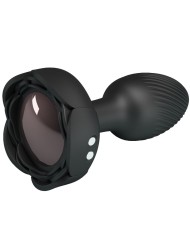 PRETTY LOVE - PLUG ANAL OLMAN AVEC LUMIÈRE LED NOIR 8,8 CM