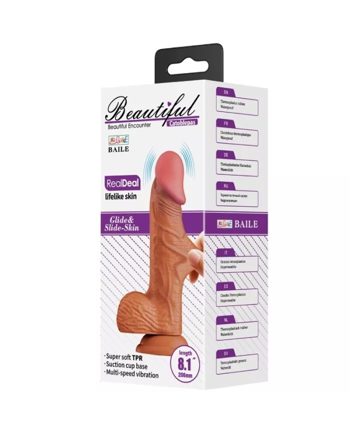 BAILE - CATOBLEPAS VIBRATEUR RÉALISTE 20,6 CM FLESH TÉLÉCOMMANDE