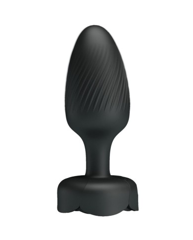 PRETTY LOVE - PLUG ANAL OLMAN AVEC LUMIÈRE LED NOIR 8,8 CM