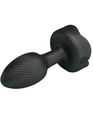 PRETTY LOVE - PLUG ANAL OLMAN AVEC LUMIÈRE LED NOIR 8,8 CM