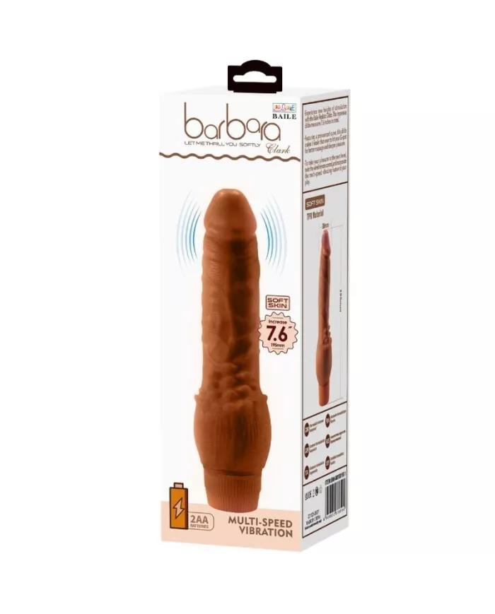 BAILE - VIBRATEUR RÉALISTE BARBARA 19,5 CM MULÂTRE BAILE - VIBRATEUR RÉALISTE BARBARA 19,5 CM MULÂTRE