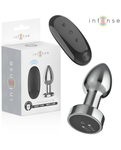INTENSE - PLUG ANAL 10 VIBRATIONS MÉTAL AVEC TÉLÉCOMMANDE S