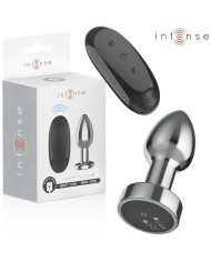 INTENSE - PLUG ANAL 10 VIBRATIONS MÉTAL AVEC TÉLÉCOMMANDE S